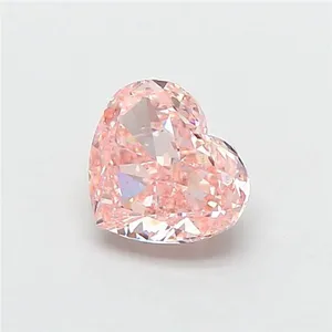 1.02ct HEART Fancy Intense Pink VS1 Coloured Lab diamond
