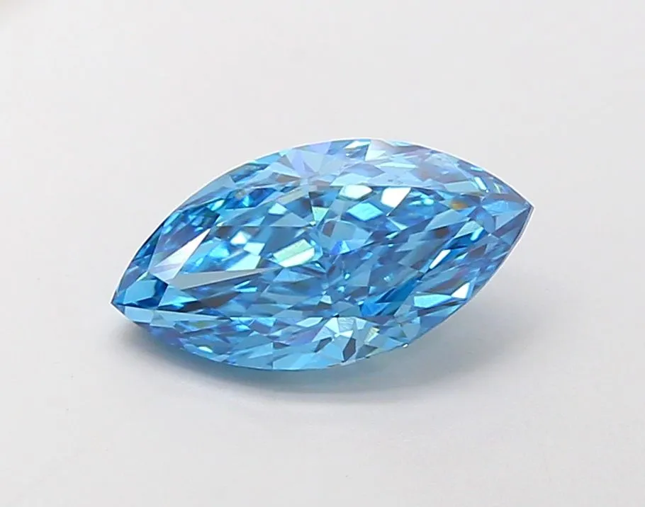 2.46ct MARQUISE Fancy Vivid Blue VS2 Coloured Lab diamond