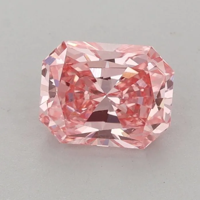 0.98ct RADIANT Fancy Vivid Pink VS2 Coloured Lab diamond