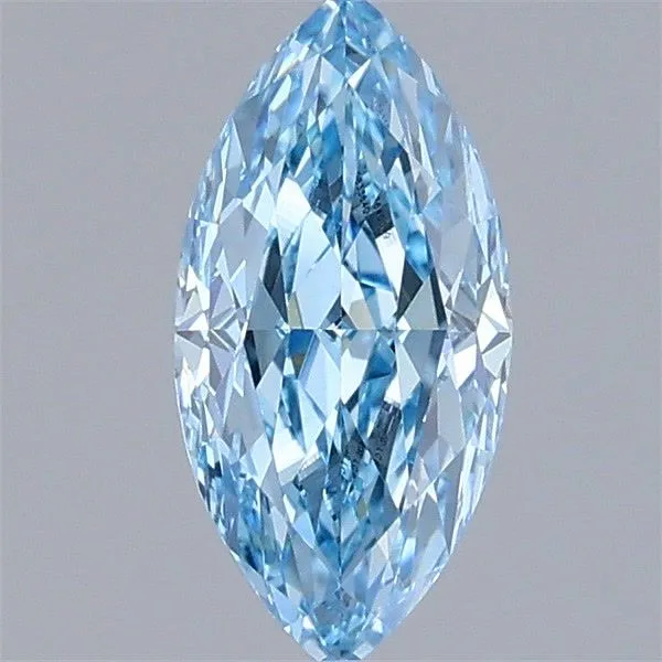 0.94ct MARQUISE Fancy Vivid Blue VS1 Coloured Lab diamond
