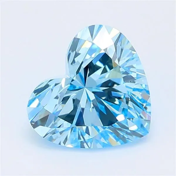 1.03ct HEART Fancy Vivid Blue VS2 Coloured Lab diamond