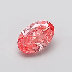 1.02ct OVAL Fancy Vivid Pink VS1 Coloured Lab diamond