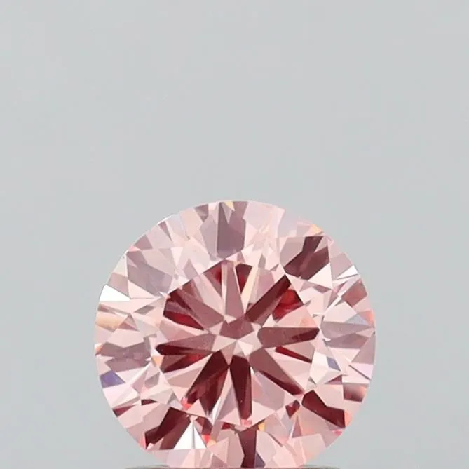 1.07ct ROUND Fancy Intense Pink VS1 Coloured Lab diamond