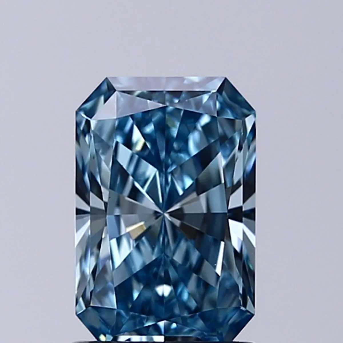 1.21ct RADIANT Fancy Vivid Blue VVS2 Coloured Lab diamond