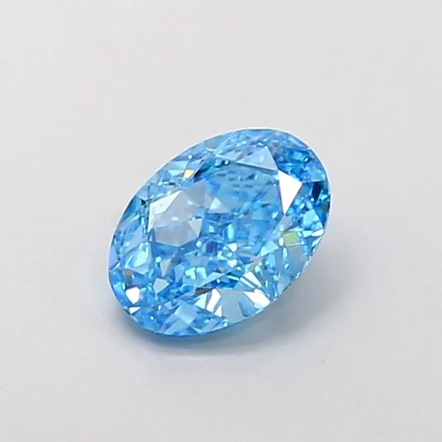 0.94ct OVAL Fancy Vivid Blue VS1 Coloured Lab diamond