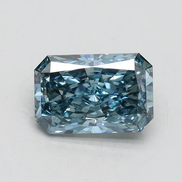 1.03ct RADIANT Fancy Vivid Blue SI1 Coloured Lab diamond