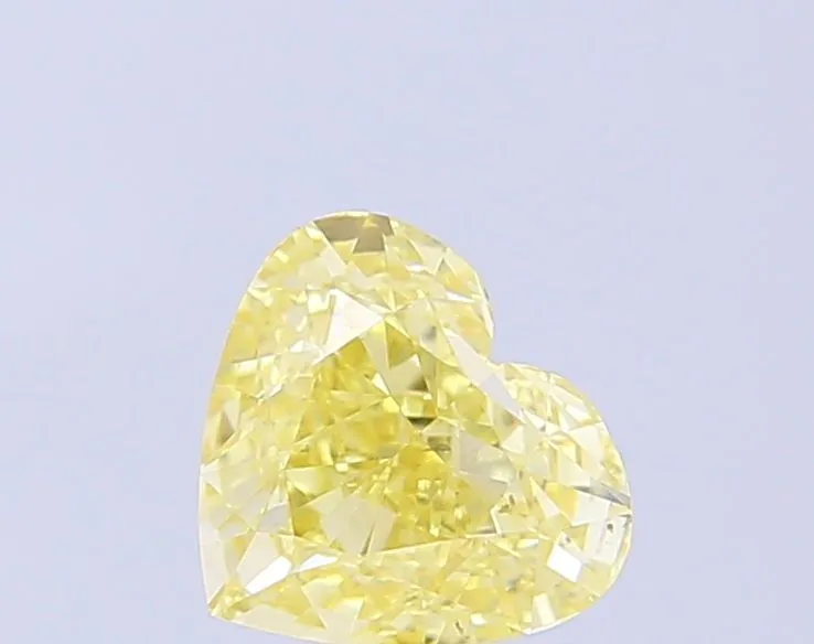 1.03ct HEART Fancy Yellow VS1 Coloured Lab diamond