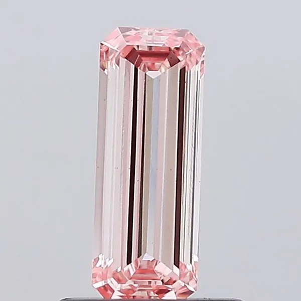 0.53ct EMERALD Fancy Intense Pink VS1 Coloured Lab diamond
