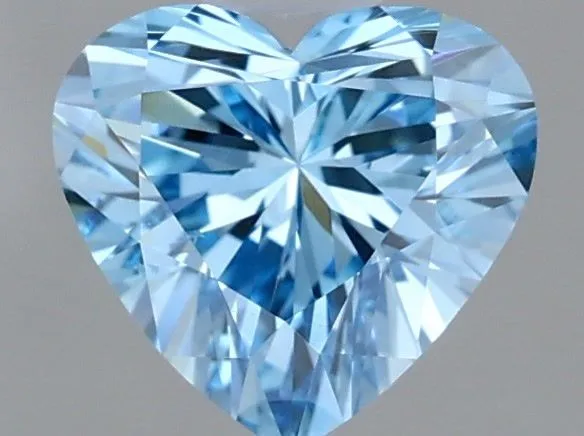 1.00ct HEART Fancy Vivid Blue VS2 Coloured Lab diamond