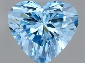 1ct HEART Fancy Vivid Blue VS2 Coloured Lab diamond