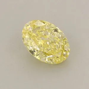 0.5ct OVAL Fancy Intense Yellow VVS2 Coloured Lab diamond