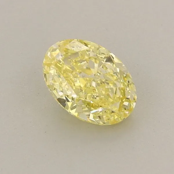 0.5ct OVAL Fancy Intense Yellow VVS2 Coloured Lab diamond
