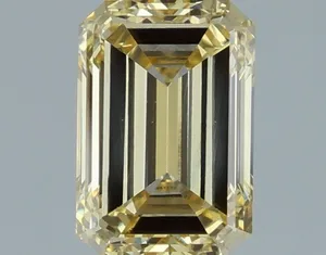 1.38ct EMERALD Fancy Yellow VVS2 Coloured Lab diamond