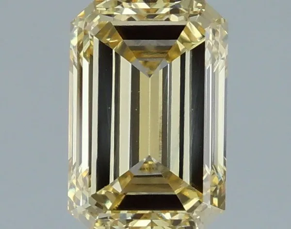 1.38ct EMERALD Fancy Yellow VVS2 Coloured Lab diamond