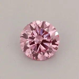 0.42ct ROUND Fancy Vivid Pink VS1 Coloured Lab diamond