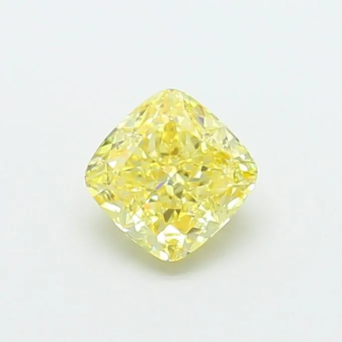 1.08ct CUSHION Fancy Intense Yellow VVS1 Coloured Lab diamond