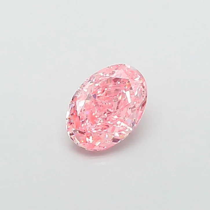 1.00ct OVAL Fancy Vivid Pink VS2 Coloured Lab diamond