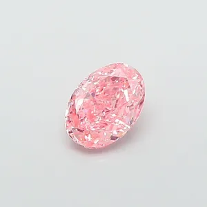 1ct OVAL Fancy Vivid Pink VS2 Coloured Lab diamond