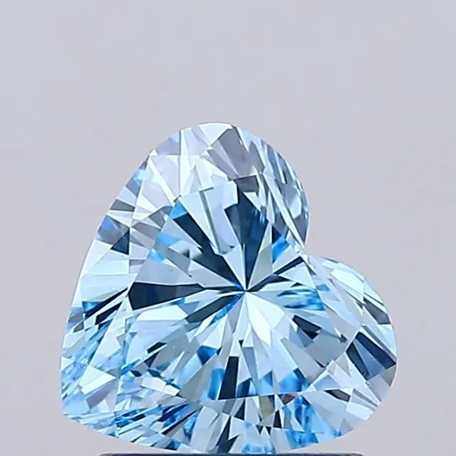 1.06ct HEART Fancy Vivid Blue VS1 Coloured Lab diamond