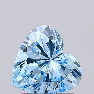 1.06ct HEART Fancy Vivid Blue VS1 Coloured Lab diamond