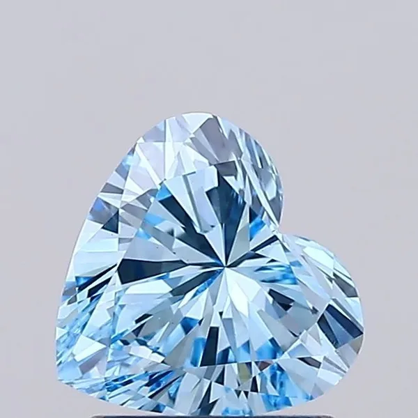 1.06ct HEART Fancy Vivid Blue VS1 Coloured Lab diamond