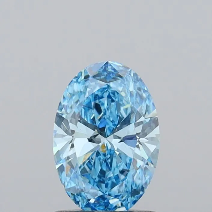 1.01ct OVAL Fancy Vivid Blue VS1 Coloured Lab diamond