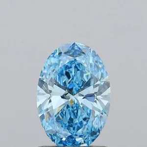 1.01ct OVAL Fancy Vivid Blue VS1 Coloured Lab diamond