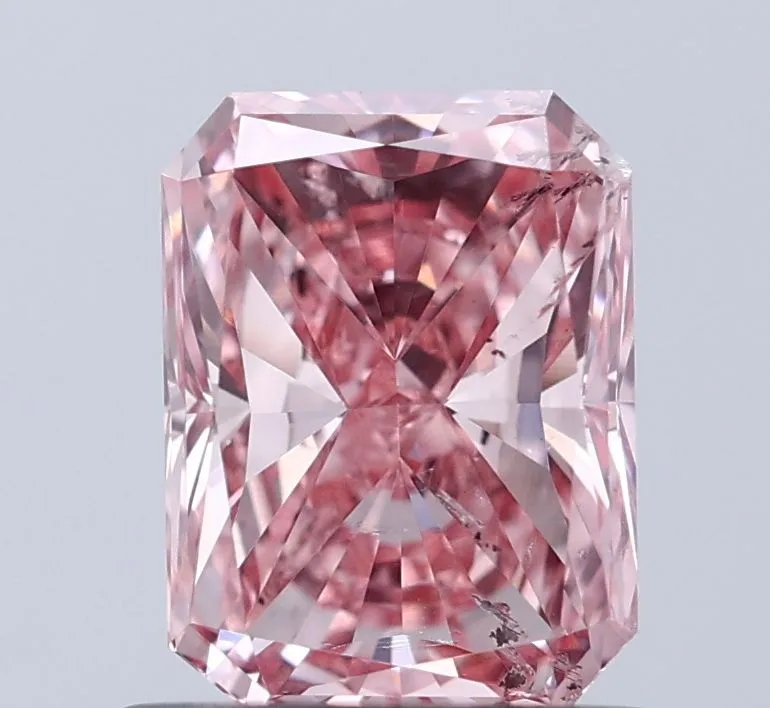 1.00ct RADIANT Fancy Vivid Pink I1 Coloured Lab diamond