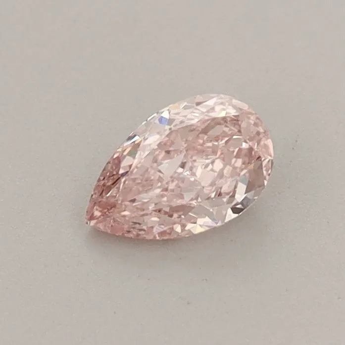 0.34ct PEAR Fancy Intense Pink VS1 Coloured Lab diamond