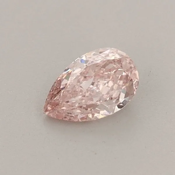 0.34ct PEAR Fancy Intense Pink VS1 Coloured Lab diamond