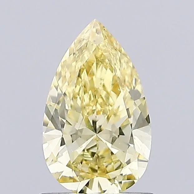 0.95ct PEAR Fancy Intense Yellow VS1 Coloured Lab diamond