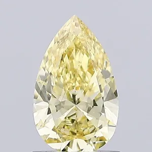 0.95ct PEAR Fancy Intense Yellow VS1 Coloured Lab diamond