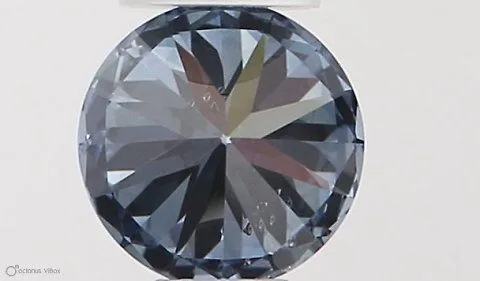 0.32ct ROUND Fancy Vivid Blue VS2 Coloured Lab diamond