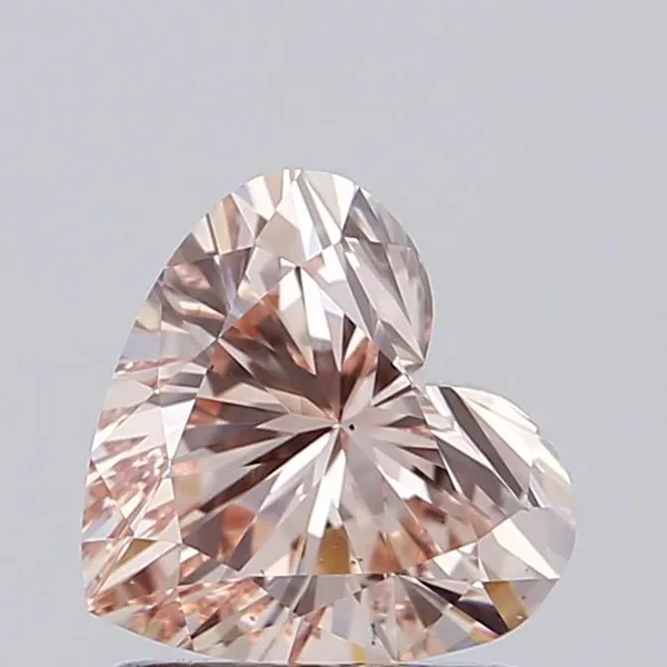 0.99ct HEART Fancy Pink VS2 Coloured Lab diamond
