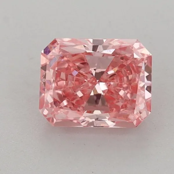 0.97ct RADIANT Fancy Vivid Pink VS2 Coloured Lab diamond