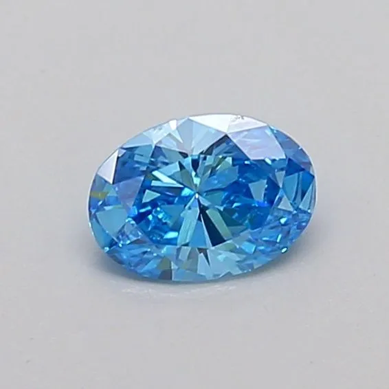 0.31ct OVAL Fancy Vivid Blue VS1 Coloured Lab diamond