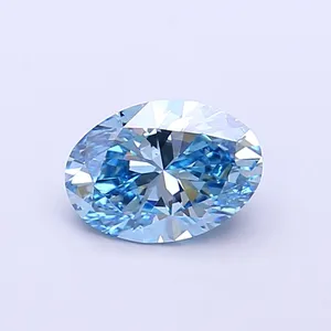 1ct OVAL Fancy Vivid Blue VS1 Coloured Lab diamond
