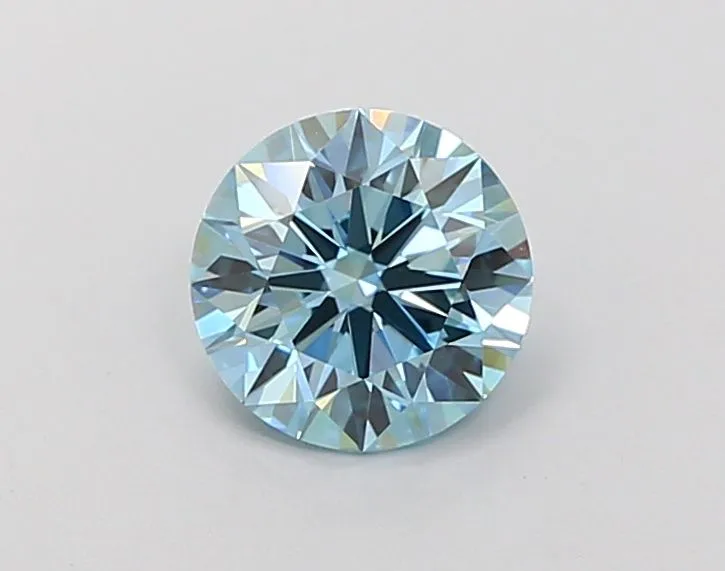 1.08ct ROUND Fancy Vivid Blue VVS2 Coloured Lab diamond