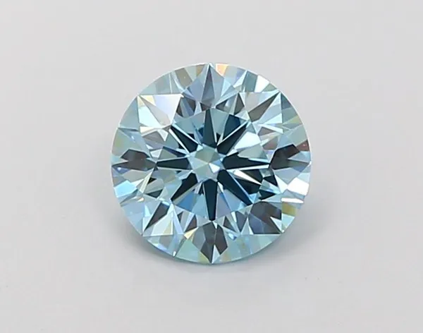 1.08ct ROUND Fancy Vivid Blue VVS2 Coloured Lab diamond