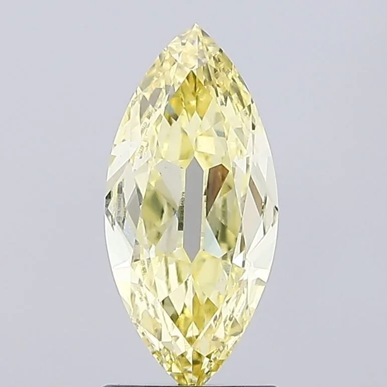 1.32ct MARQUISE Fancy Intense Yellow VVS2 Coloured Lab diamond