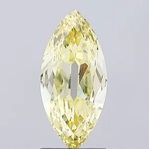 1.32ct MARQUISE Fancy Intense Yellow VVS2 Coloured Lab diamond