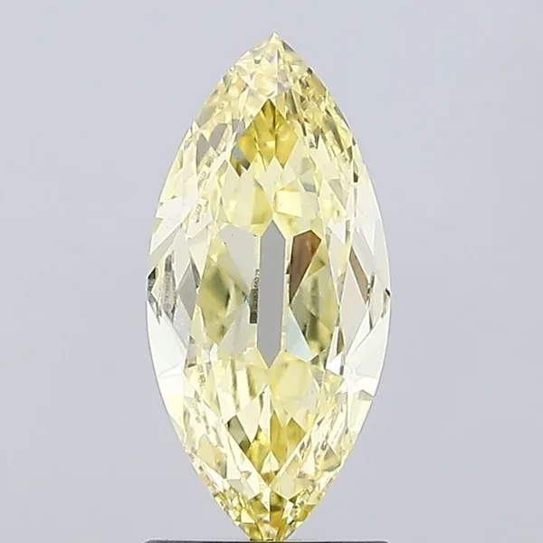 1.32ct MARQUISE Fancy Intense Yellow VVS2 Coloured Lab diamond