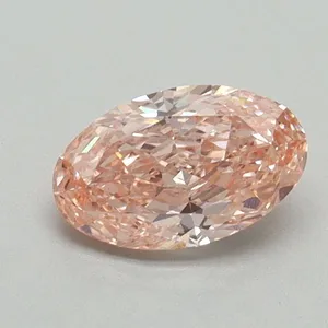 0.66ct OVAL Fancy Vivid Pink VS2 Coloured Lab diamond