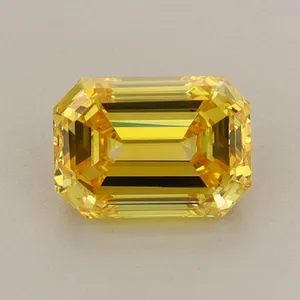 1.16ct EMERALD Fancy Vivid Yellow VVS1 Coloured Lab diamond