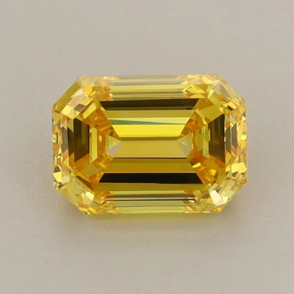 1.16ct EMERALD Fancy Vivid Yellow VVS1 Coloured Lab diamond