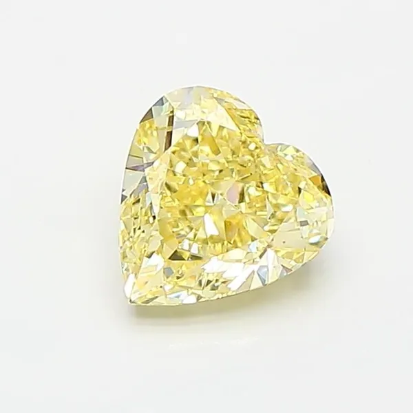 1.02ct HEART Fancy Yellow VS1 Coloured Lab diamond