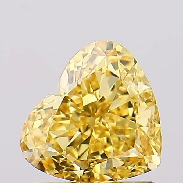 1.03ct HEART Fancy Intense Yellow VS1 Coloured Lab diamond