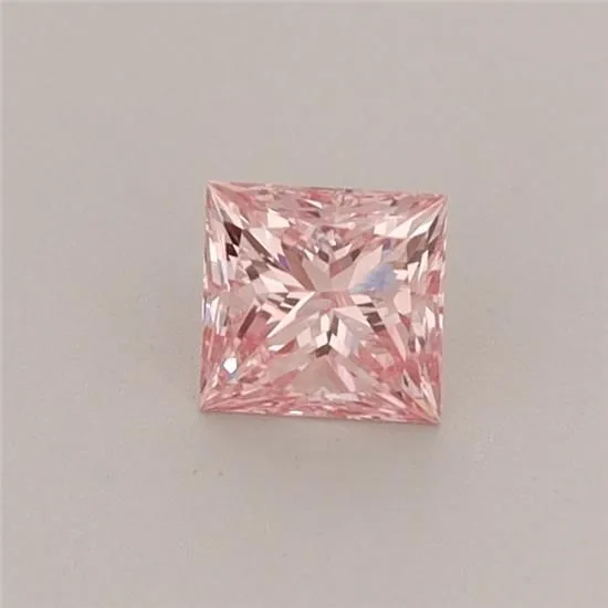 0.33ct PRINCESS Fancy Vivid Pink VS1 Coloured Lab diamond
