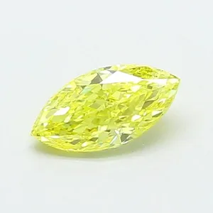 0.56ct MARQUISE Fancy Intense Yellow VVS1 Coloured Lab diamond