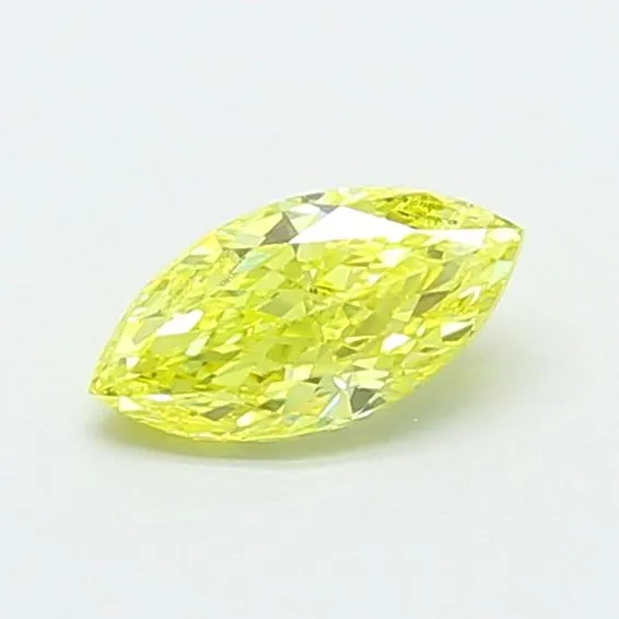 0.56ct MARQUISE Fancy Intense Yellow VVS1 Coloured Lab diamond
